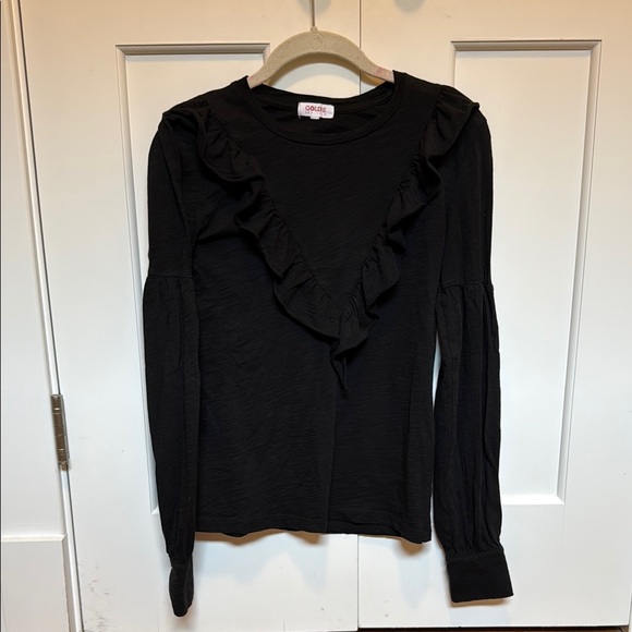 Goldie Ruffle V Long Sleeve - Picture 1 of 4